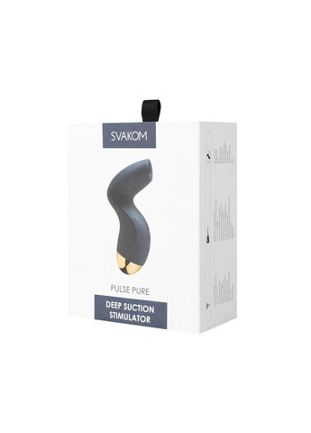 Вакуумний кліторальний стимулятор Pulse Pure Navy Blue, 5 режимів, 5 інтенсивностей у кожному Svakom (369948033)