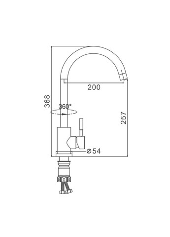 Змішувач для кухні F40899-4, Frap (371644805)