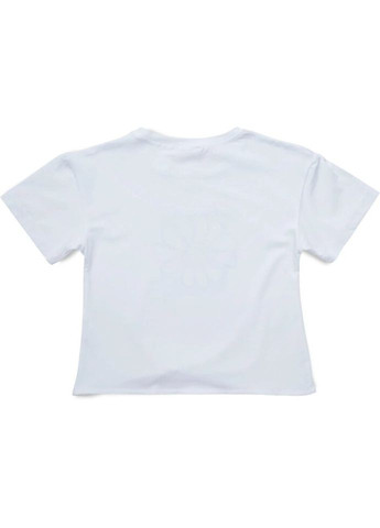 Белая демисезонная футболка детская с ромашкой (18731-152g-white) Breeze
