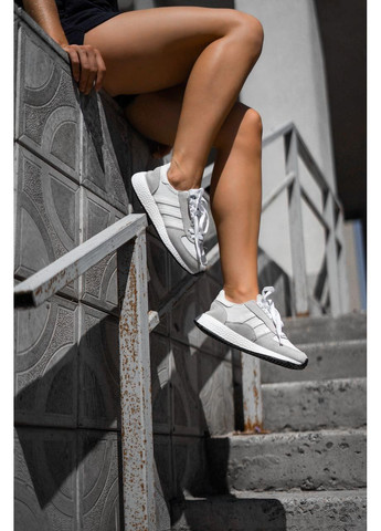 Серые демисезонные кроссовки мужские adidas marathon tech grey white 2 адидас No Brand