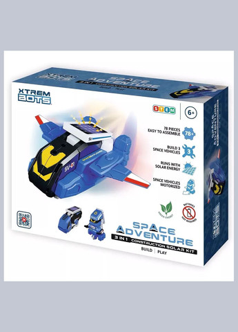 Игровой набор-конструктор Космические приключения 3в1 с солнечной панелью STEM (XT1803088) Xtrem Bots (333339438)