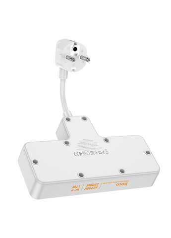 Сетевой удлинитель Voyage 2-position expansion socket(1C3A) White (6942007607063) Hoco AC11A (370676842)