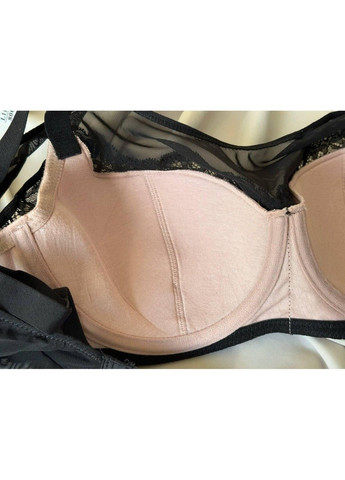Чёрный бюстгальтер на косточках 1103 черно-бежевый Lanny Mode