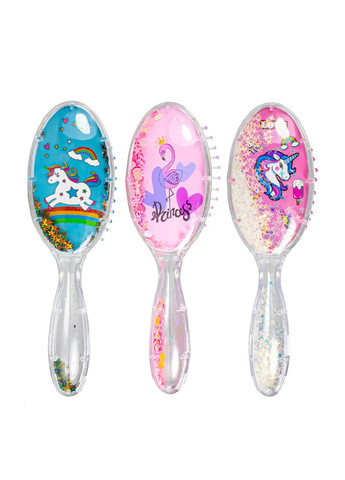 Щітка для волосся дитяча масажная з блискітками Kika (302723475)