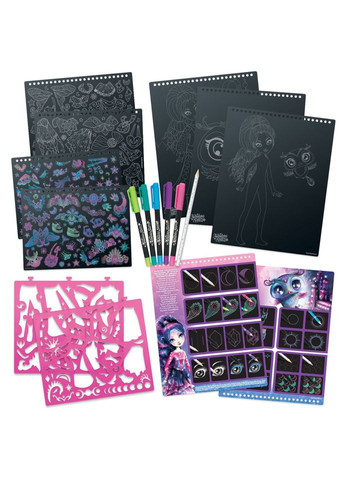 Набор для творчества Скетчбук: Эклипсия-черные листы 11121, 8 ручек Nebulous Stars (367263379)