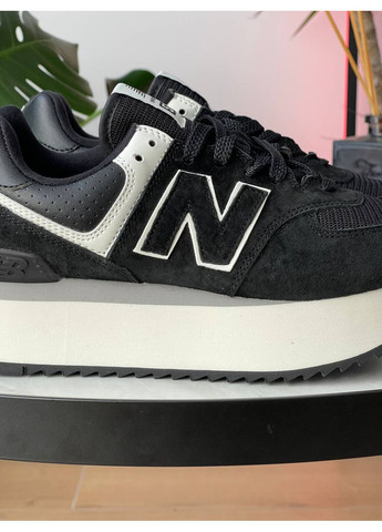 Кросівки жіночі New Balance 574+ Black | Нью Беланс 574+ чорні No Brand чорні демісезони (355888604)