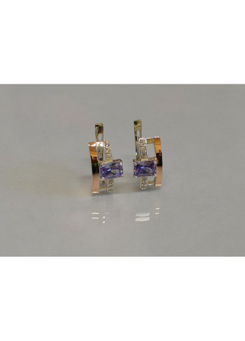 Срібні сережки з золотими пластинами Silver Style (367112958)