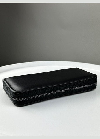 Кожаный клатч-кошелек из натуральной гладкой кожи SV002 (черный) (черный) No Brand (293337540)