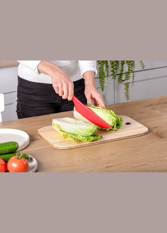 Комплект килимок силіконовий для розкочування тіста, випікання та заморожування напівфабрикатів 81х61 см і ніж Червоний A-Plus (300101232)