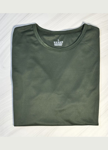 Зелена чоловіча спортивна футболка: швидковисихаюча, дихаюча, легка — для фітнесу, тренажерного залу та бігу No Brand