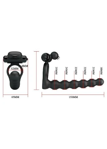 Насадка для анального секса с вибрацией Hercules Penis Sheath III, BI-210218 Pretty Love (383095190)