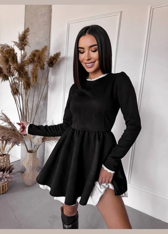 Чорно-білий комбіноване плаття міні Fashion