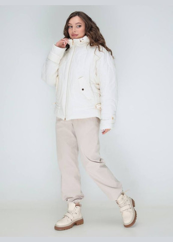 Молочная демисезонная стильная женская демисезонная короткая куртка 'сорель'' куртка-пиджак, куртка-лайнер, куртка-трансформер Mirage