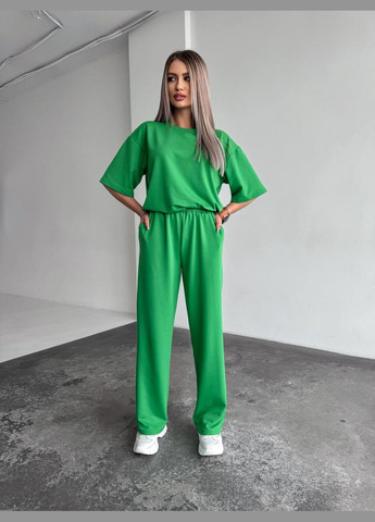 Стильний жіночий костюм зеленого кольору 27413 LАM Fashion (296931246)