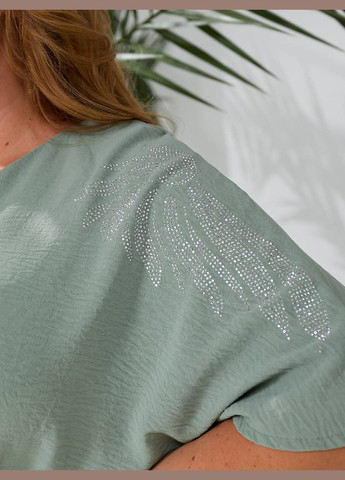 Оливковое повседневный, кэжуал женское платье с кулиской Style Point однотонное