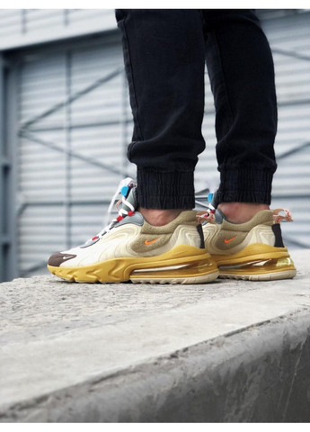 Коричневі Осінні кросівки чоловічі nike air max 270 eng yellow white 2 найк аір макс 270 No Brand