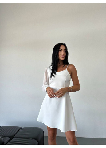 Белое праздничный платье мини нарядное LeVi