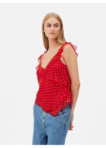 Топ літо,червоний в білий горошок, Primark (397623164)