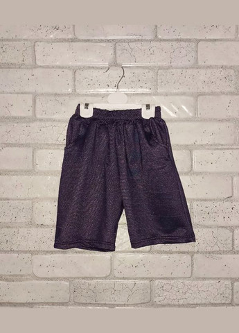 Шорти подовжені з кишенями пояс на гумці (синій, фіолетовий), стрейч джинс No Brand (315350947)