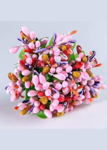 Искусственные тычинки Сказка, букетик, розовые/малиновые, 12 шт No Brand (340484392)