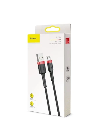 Кабель cafule Cable USB For Micro 2A 3m Red+Black Baseus (388967637)