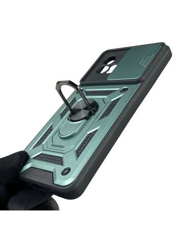 Чохол для G72 броньований з кільцем-тримачем підставкою зі шторкою на моторола г72 зелений rg1 Motorola (366389545)