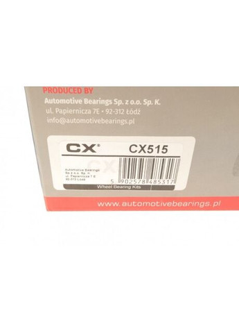 Подшипник ступицы (задней) Skoda Fabia 99-/VW Polo 01 CX515 UA63 CX (339647703)
