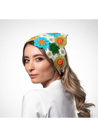 Косинка жіноча в'язана поліестер зелена МАНЕ LuckyLOOK 444-607 (322792885)