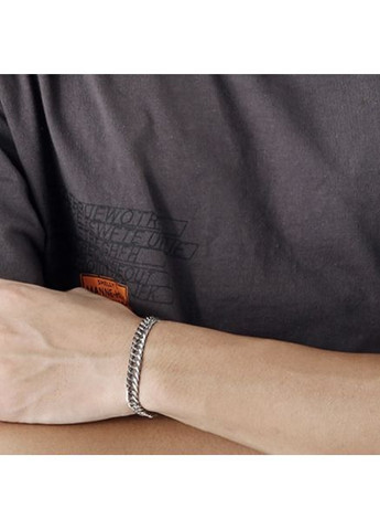 Чоловічий браслет ланцюжок на руку в сріблястому кольорі 20 см China (367623394)