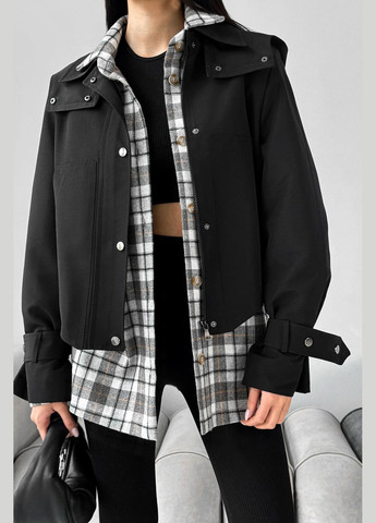 Чорна демісезонна демісезонна жіноча куртка Liton