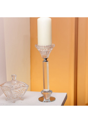 Подсвечник стеклянный на ножке 6×19.5 см декоративный подсвечник на стол HP-4-11M Yiwu (370974125)