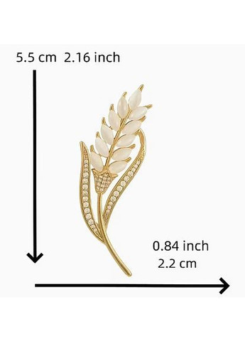 Брошка жіноча універсальна Золотистий колосок No Brand (369489906)