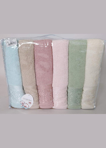 Cestepe набор полотенец vip cotton sara 50*90 (6 шт.) комбинированный производство -