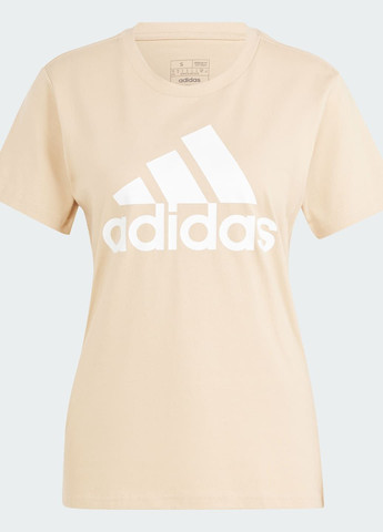 Бежева всесезон футболка essentials logo adidas