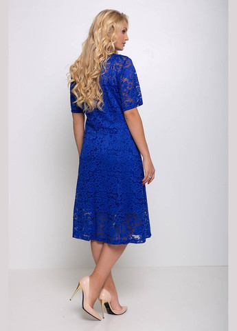 Синя вечірня гіпюрова сукня з чохлом івона електрик Tatiana