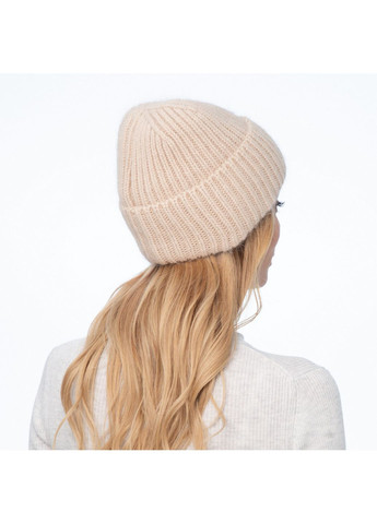 Шапка бини женская ангора бежевая JESSIE LuckyLOOK 040-366 (322791253)
