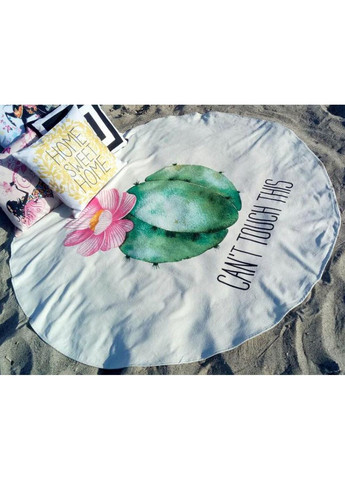 No Brand рушник пляжний «kaktus» кругла, махра/велюр ø150 см комбінований виробництво -