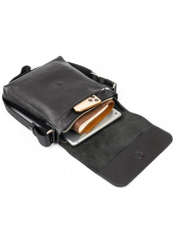 Сумка планшет через плечо мужская из натуральной кожи маленькая для документов и для телефона Черный 35923 Grande Pelle (361432913)