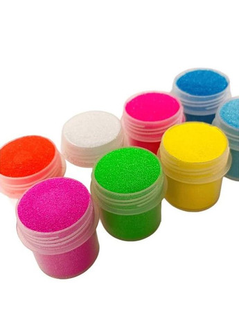 Набір гліттеру для біо-тату №6 glitter-set-big-8x-6 неоновий No Brand (388543543)