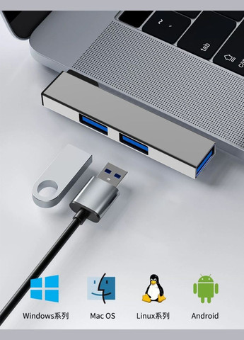 Адаптер Перехідник Type-C 3.1 на USB 3.0 для MacBook iMac Bodasan Black (W050725) GT (316093764)