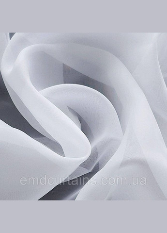 Тюль на серых люверсах 325х250 см. Вуаль-шифон 1шт. Белый No Brand (337354681)