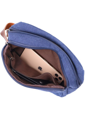 Удобная барсетка для мужчин с двумя отделениями текстильная Vintage синяя (sku_22234) No Brand (328922463)