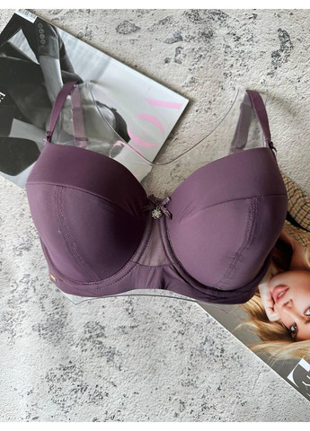Сиреневый бюстгальтер с мягкой чашкой тонкий поролон фиолетовый Lanny Mode
