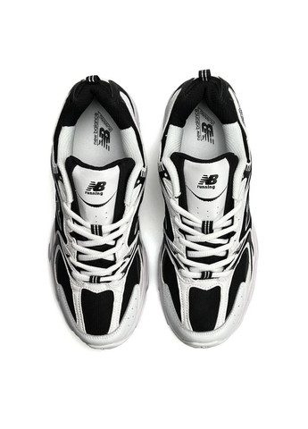 Чорно-білі Осінні кросівки чоловічі new balance black white No Brand 530 Premium
