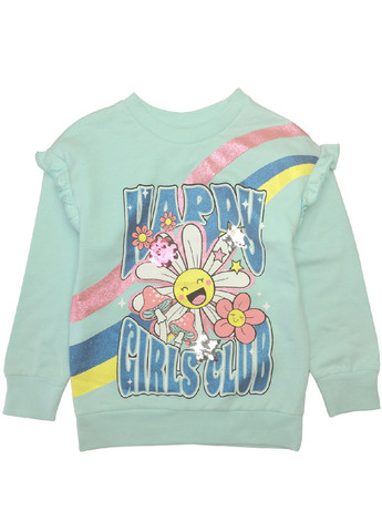 Infinity kids світшот малюнок бірюзовий повсякденний трикотаж