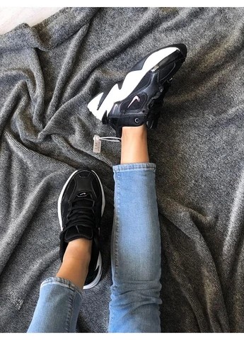 Белые демисезонные кроссовки мужские nike m2k tekno black white pilogo найк м2к текно белые No Brand