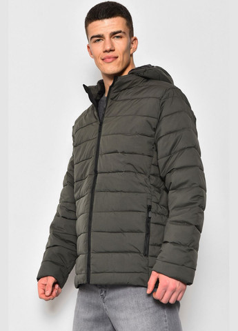 Оливковая (хаки) демисезонная куртка мужская демисезонная цвета хаки Let's Shop