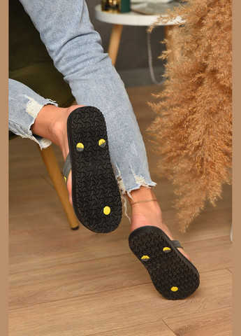 В`єтнамки жіночі піна чорного кольору з написом Let's Shop (346390971)