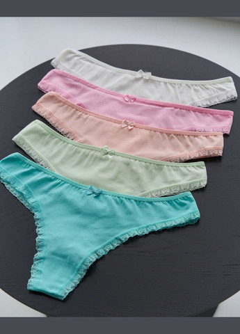 Женские стринги микс 5 шт Nicoletta (317204436)