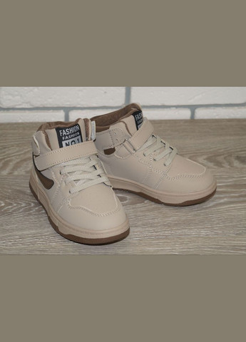 Светло-коричневые повседневные, кэжуал осенние хайтопы демисезонные детские / ботинки демисезонные детские светло-коричневые BBT